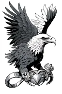 eagle claddagh ring combined tattoo design idea