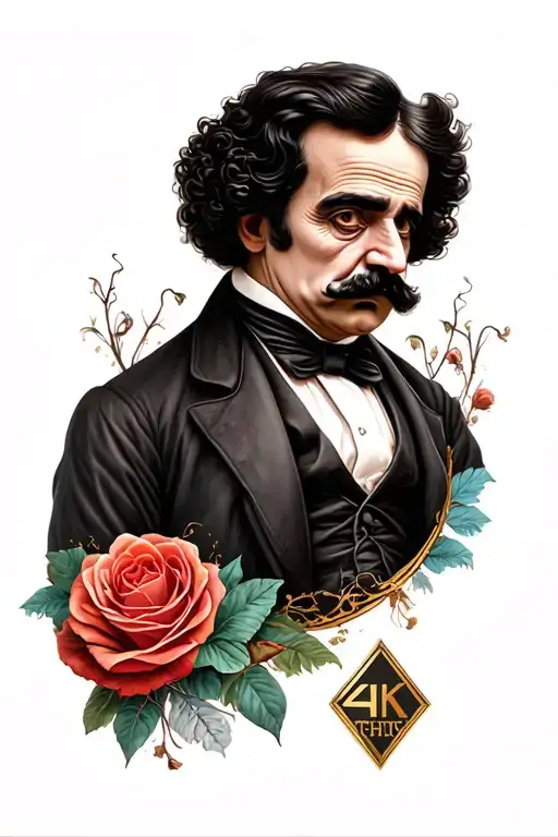 Edgar Allan Poe tattoo design idea