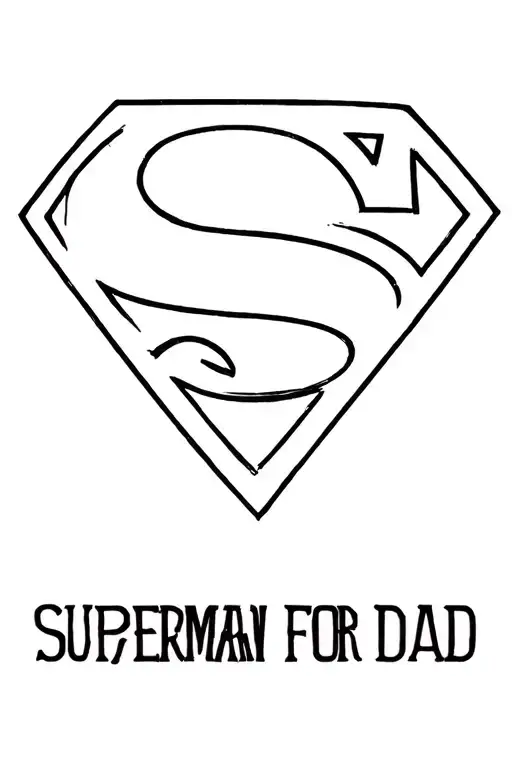 superman for dad memorial tattoo tattoo design idea