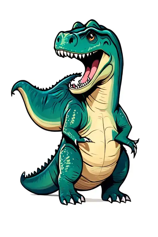 cute dinosaur tattoo design idea