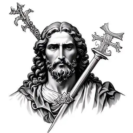 Saint Andrew tattoo design idea