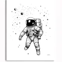 Coverup Space With Astronaut floating tattoo design idea