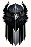 vikings simmetric crow tattoo design idea
