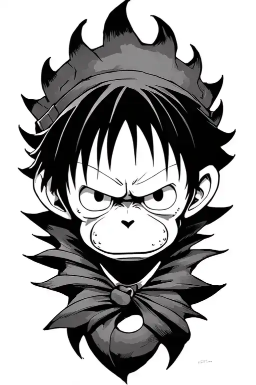 monkey d luffy gear 5 tattoo design idea