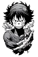 monkey d luffy gear 5 tattoo design idea