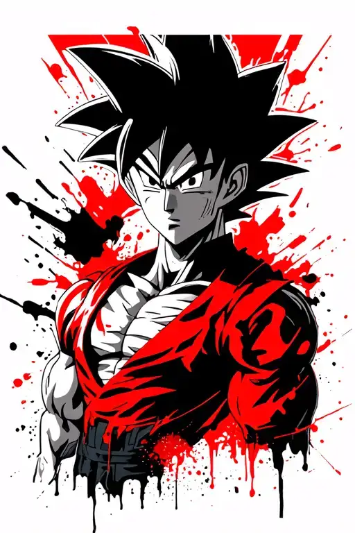 goku ultra instinct power up tattoo design idea