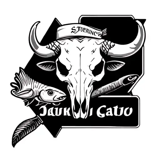 Leg sleeve I like the Chicano style but it must include a bull skull on knee a fly fishing lure a street sign that says  tattoo design idea