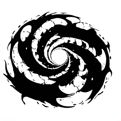 spiral ripped in the rhythm of tekna tattoo design idea