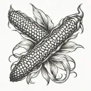 corn cob tattoo design idea