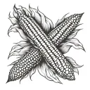 corn cob tattoo design idea