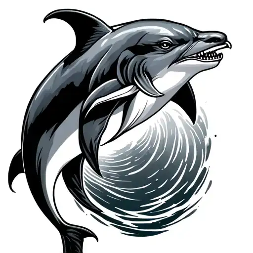 dalphin tatoo that is jumping tattoo design idea
