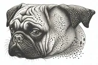 pug dog tattoo design idea