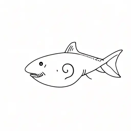 semicolon shark  tattoo design idea