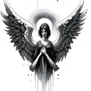Fallen Angel Wings tattoo design idea
