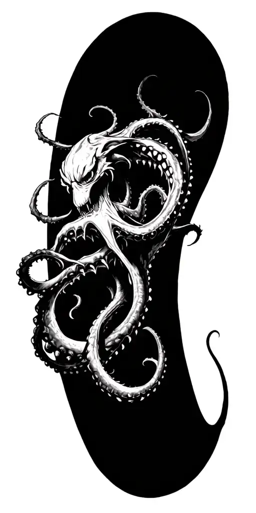 kraken attacking a ship tattoo design idea
