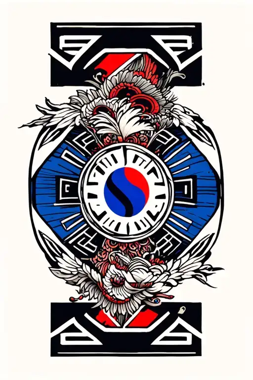 Korean flag tattoo design idea