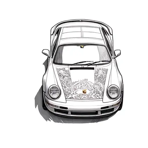Porsche 911 tattoo design idea