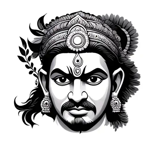 Hanuman Gada tattoo design idea
