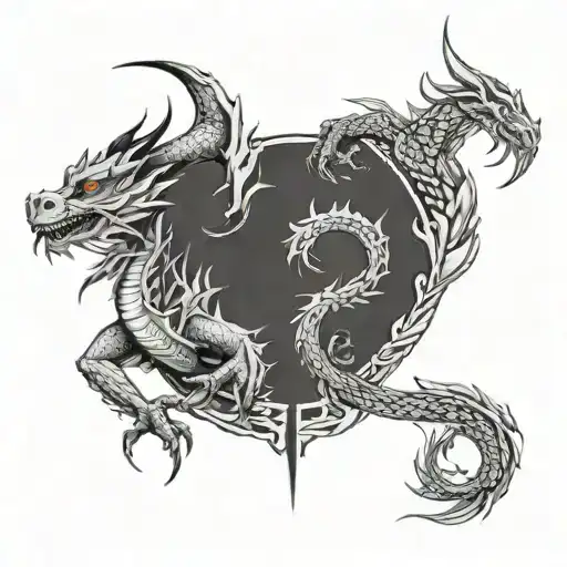 gemini dragon cavite tattoo design idea