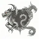 gemini dragon cavite tattoo design idea