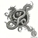 gemini dragon cavite tattoo design idea