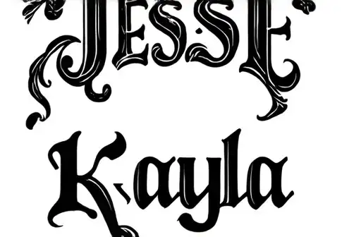 "Jesse
Kayla" tattoo design idea