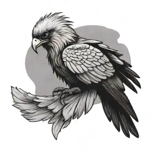 bearded vulture tattoo design idea