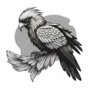 bearded vulture tattoo design idea