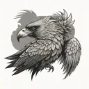 bearded vulture tattoo design idea