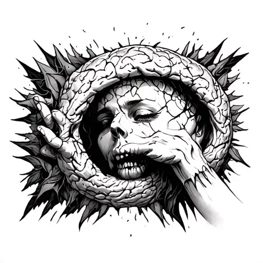 trapped in my mind tattoo design idea