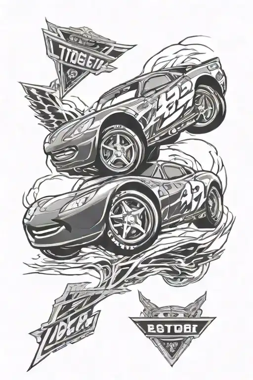 lightning McQueen tattoo design idea