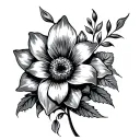 dj music sex flower tattoo design idea