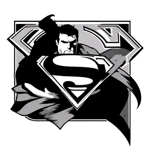 Superman logo tribute for sons death tattoo design idea
