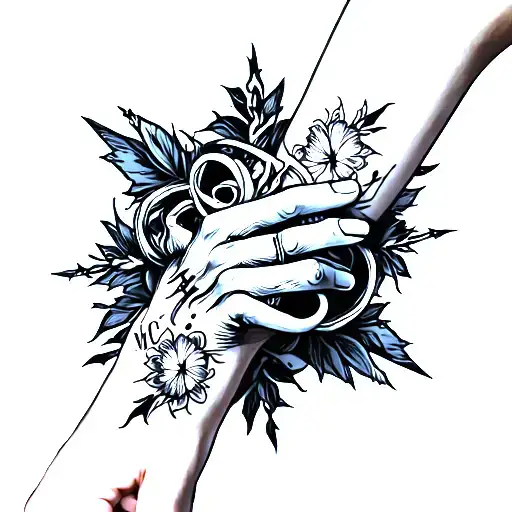 MIC XII XXI GRC tattoo between thumb and wrist tattoo design idea
