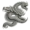 Aztec serpent tattoo design idea