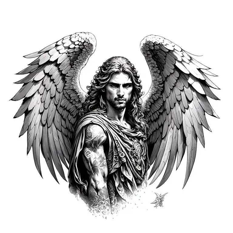 archangel uriel tattoo design idea