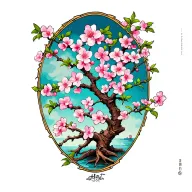 cherry blossom tree  tattoo design idea