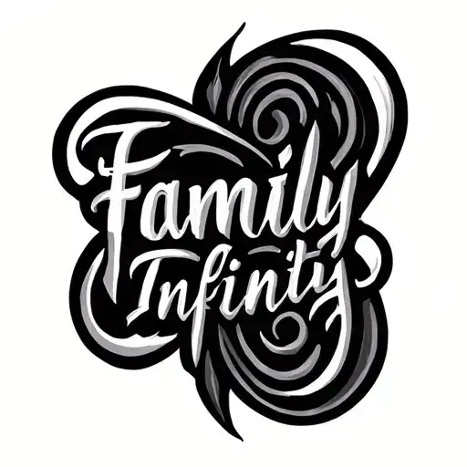 "Family Infinity" Two Word Ambigram Generator tattoo design idea
