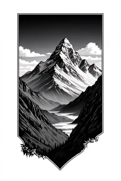 Longs Peak tattoo design idea
