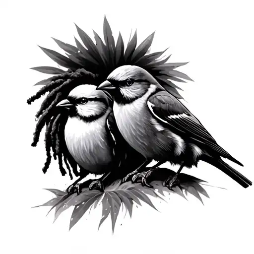 Bob Marley 3 Little Birds tattoo design idea