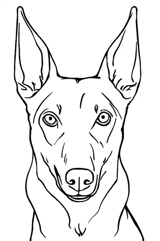 Australian kelpie cross dog tattoo design idea