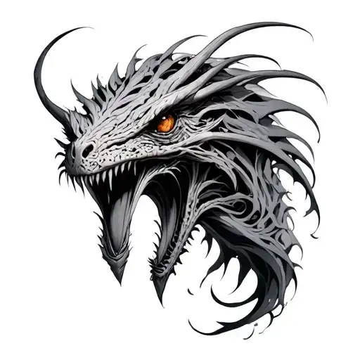 universe creature, mystery, dark tattoo design idea