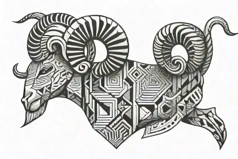 aries ram tattoo design idea