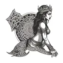 powerful kali goddess tattoo design idea