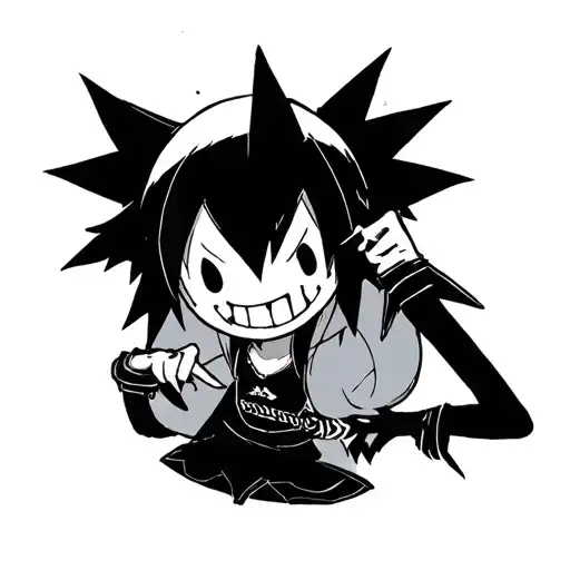 soul eater anime soul smiling tattoo design idea