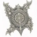 sofia warrior shield tattoo design idea