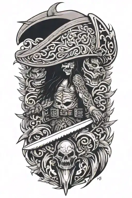 machete tattoo design idea
