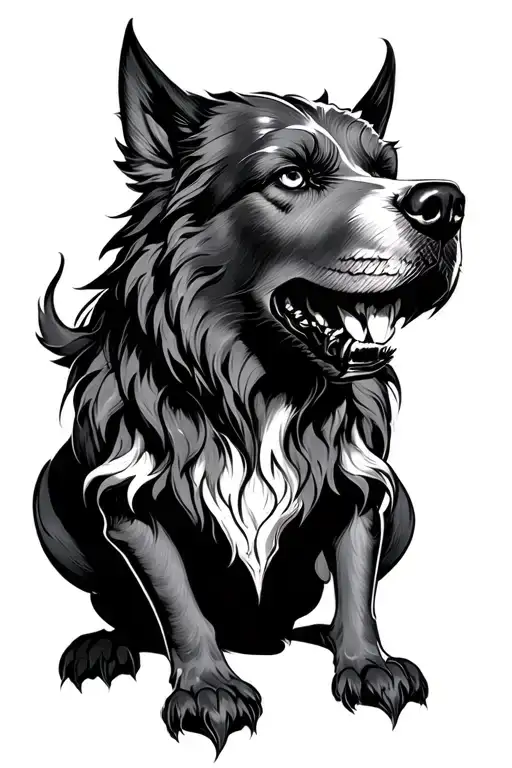 Cerberus tattoo design idea
