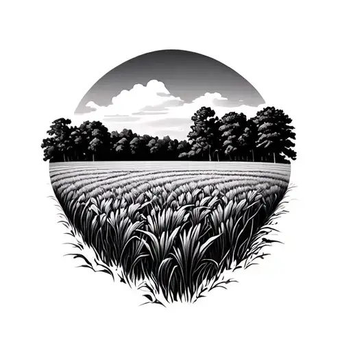 Rice Field tattoo design idea