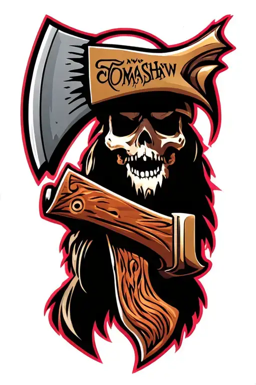 tomahawk tattoo design idea
